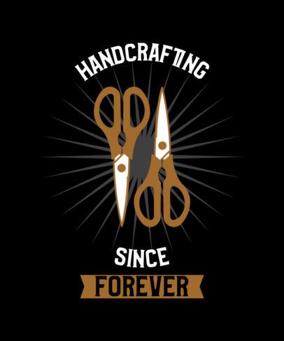 T-Shirt Design Creator Featuring Two Scissor 