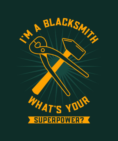 Handcrafting-Themed T-Shirt Design Template with Illustrated Tools