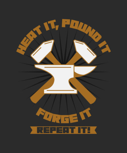 T-Shirt Design Generator Featuring a Handcrafting Quote with Illustrated Tools