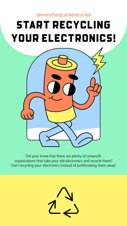 Illustrated Instagram Story Maker Urging to Recycle Electronics 