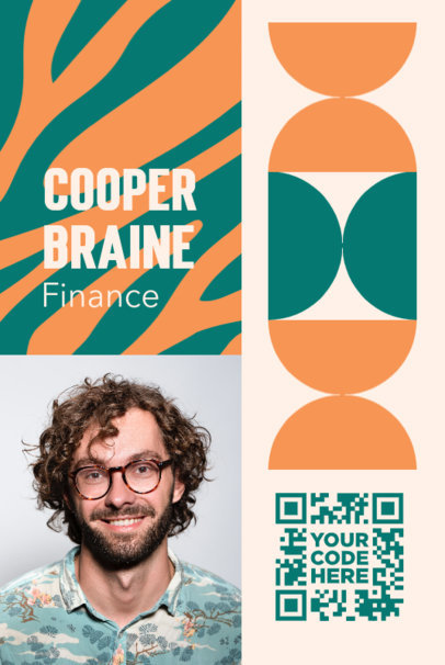 Front ID Card Template Featuring Organic Background Patterns