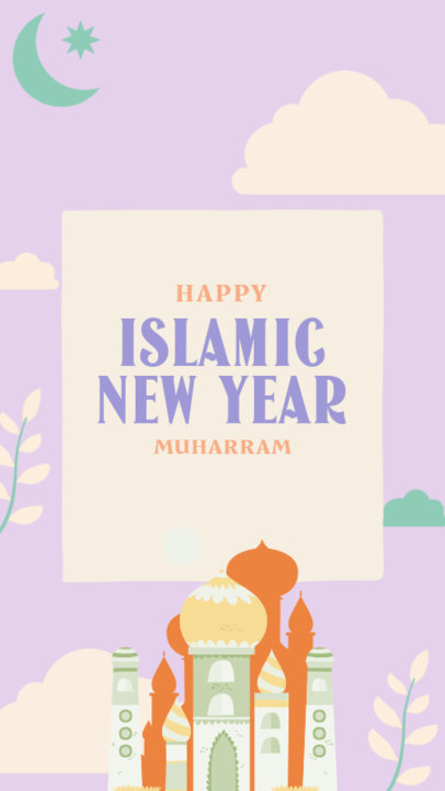 Instagram Story Template with a Happy Islamic New Year Message