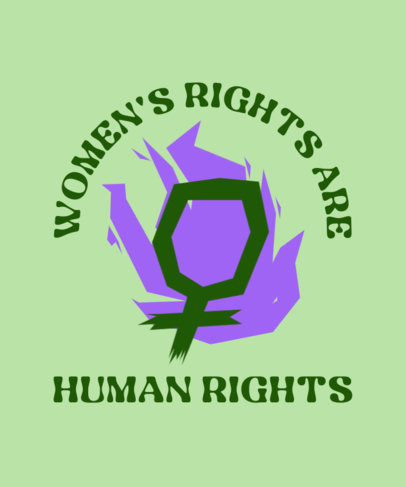 Feminist T-Shirt Design Maker with a Quote on Women’s Rights
