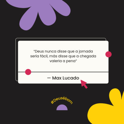 Instagram Post Maker Featuring a Christian Quote With a Floral Style