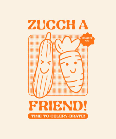 Tote Bag Design Maker Featuring Cute Fruit and Vegetable Doodles