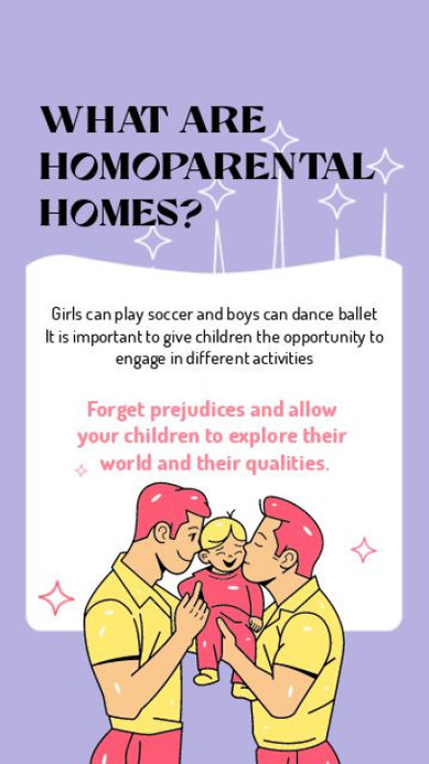 Instagram Story Video Maker Featuring Animated Illustrations with LGBTQ Parenting Quotes