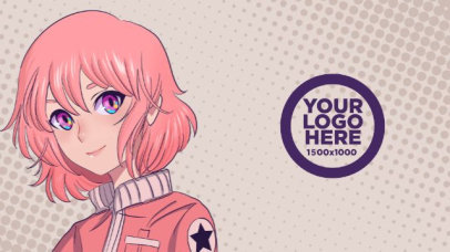 Intro Video Maker for a Manga Illustrator Channel Featuring an Anime Character