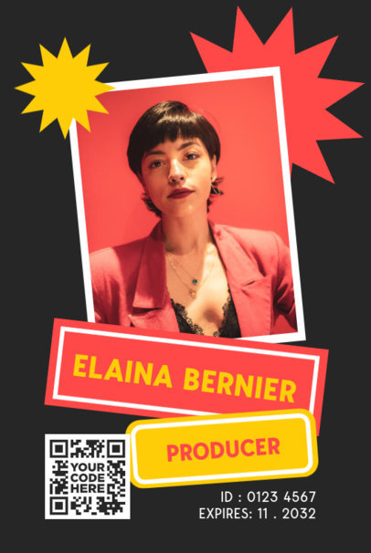 Front ID Card Maker for a Producer Position Featuring Star Graphics 5339d-el1