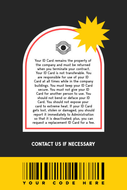 Back ID Card Maker Featuring a Text With Relevant Information and a Star Figure 5339d-el1