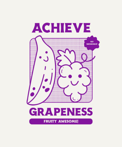 Tote Bag Design Template Featuring Cute Fruit Doodles