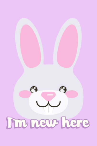 Nursery Poster Design Template Featuring a Baby Bunny Illustration