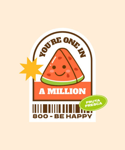 Illustrated Tote Bag Design Maker Featuring Cute Happy Fruits