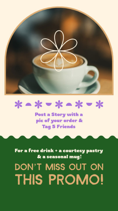 Promotional Instagram Story Generator Featuring a Flower Graphic