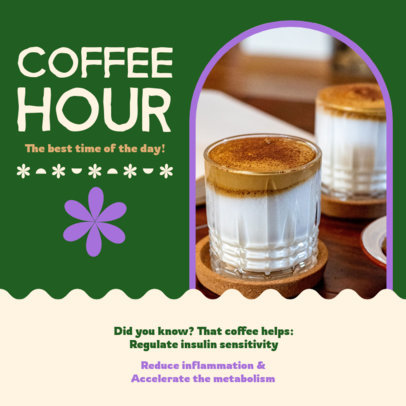 Instagram Post Generator Featuring Facts About Coffee