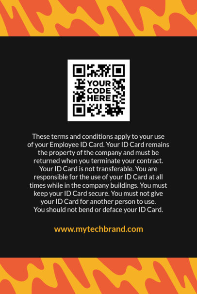 Back ID Card Generator Featuring QR Codes with Colorful Background Patterns