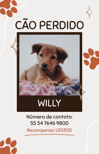 Flyer Design Creator Featuring a Picture of a Missing Puppy