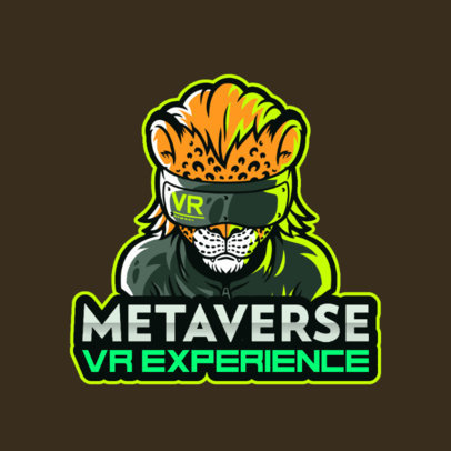 Gaming Logo Maker Featuring Character Graphics with Virtual Reality Devices