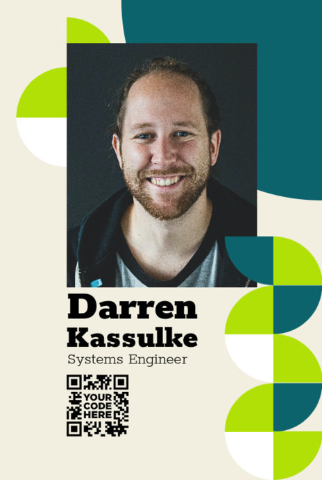 Placeit - Front Staff Card Generator Featuring Geometric Shapes