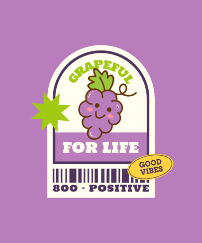 Tote Bag Design Maker Featuring Adorable Fruits and a Quote