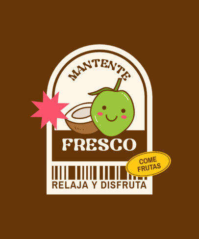 Tote Bag Design Creator Featuring Stickers and Adorable Fruit Graphics