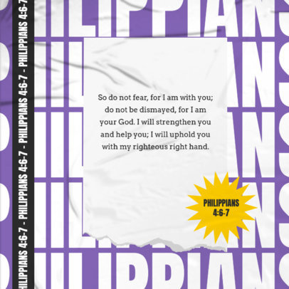 Instagram Post Maker Featuring a Bible Passage with a Paper Background Texture