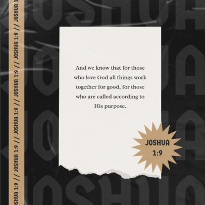 Instagram Post Creator Featuring a Christian Quote with a Plastic Background Texture