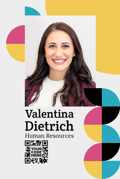 Front ID Card Creator for a Human Resources Recruiter 