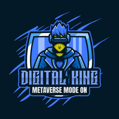 Logo Maker Featuring a Metaverse Character With a VR Headset