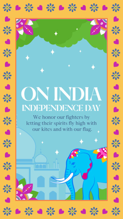 Quote Instagram Story Template to Celebrate India's Independence Day 4756c