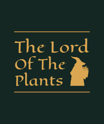 Lord of the Rings-Inspired T-Shirt Design Template Featuring a Wizard Silhouette 4626h-4748