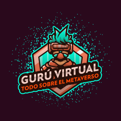 Gaming Logo Maker Featuring a Metaverse-Styled Male Character 