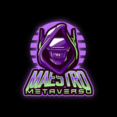 Metaverse Logo Generator Featuring an Evil Skull