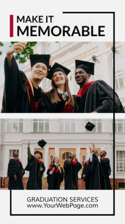 Instagram Story Video Maker with a Graduation Theme 