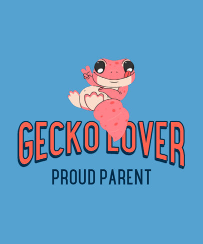 T-Shirt Design Maker Featuring Cute Gecko Illustrations