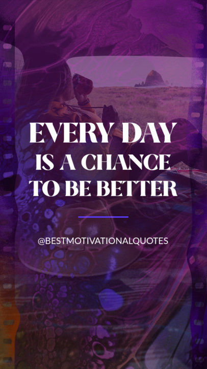 Instagram Story Generator With a Film Soup Filter and a Motivational Quote 4774