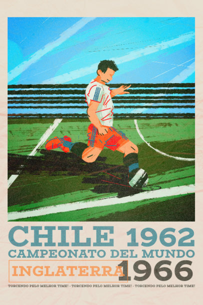 Soccer-Themed Poster Design Generator with Retro-Styled Fonts and Graphics 5124b