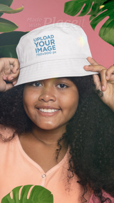 Summer-Themed Video Featuring a Happy Girl With a Bucket Hat