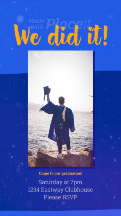 Instagram Story Video Template with a Graduation Theme and Simple Text Animations