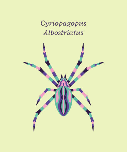 Tote Bag Design Creator Featuring a Spider with a Geometric Pattern 4772c