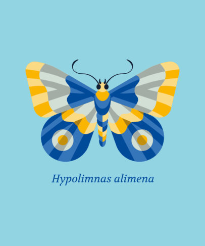 Tote Bag Design Maker Featuring a Blue and Yellow Butterfly Graphic 4772d