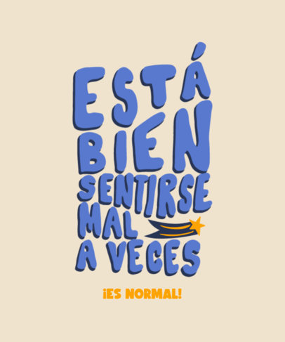 T-Shirt Design Generator With an Encouraging Message in a Lettering Style