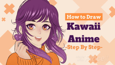 Intro Video Maker for a Kawaii Anime Drawing Tutorial