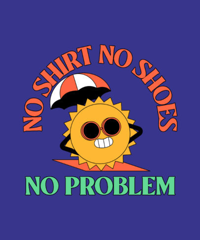 T-Shirt Design Generator Featuring an Illustrated Sun Cartoon Character 4767j