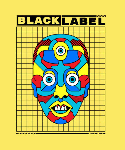 T-Shirt Design Creator Featuring a Modern-Style Face Illustration