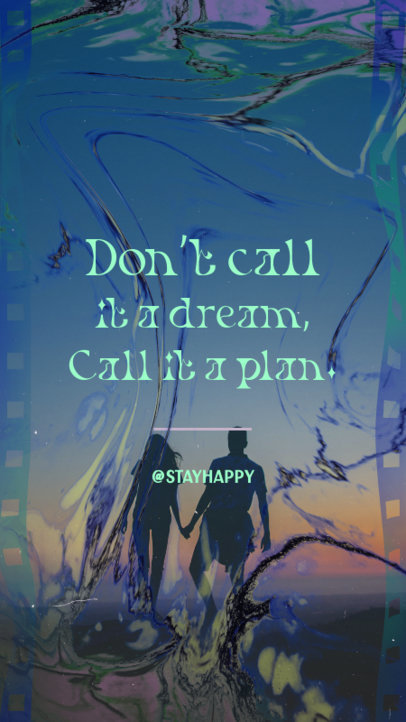 Instagram Story Maker Featuring an Inspirational Quote and a Film Soup Effect 4774a