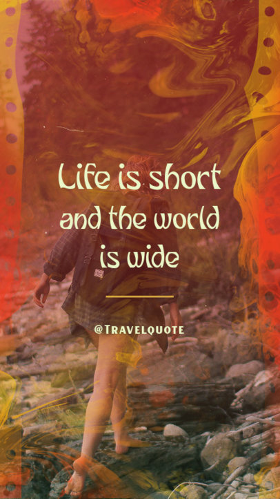 Instagram Story Design Template Featuring a Colorful Film Soup Filter and a Short Message 4774c