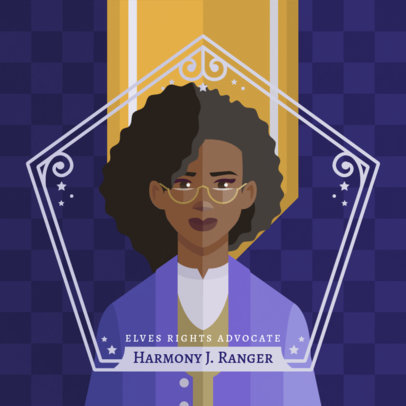 Harry Potter-Inspired Avatar Maker Featuring a Witch Graphic 5254b