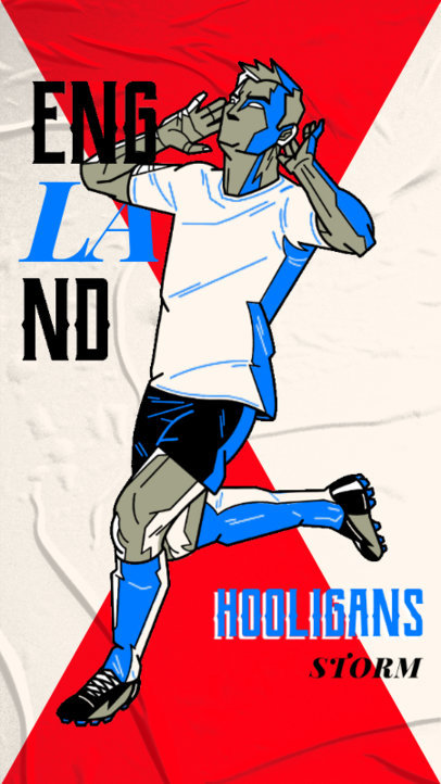 Instagram Story Maker of an Illustrated Soccer Player