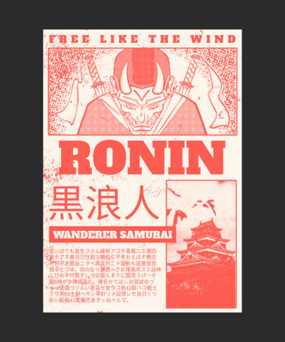 T-Shirt Design Generator with an Illustrated Anime Character