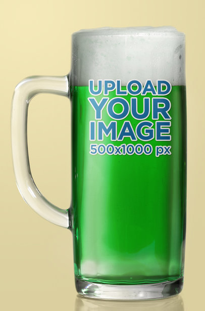 St Patrick's Day-Themed Mockup Featuring a Beer Mug